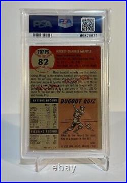 1953 TOPPS #82 MICKEY MANTLE PSA 1 PR SLABBED AUGUST 2022 NY Yankees