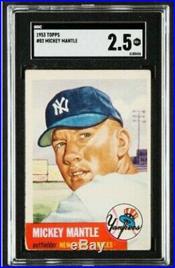 1953 TOPPS #82 MICKEY MANTLE SGC 2.5 Good+ Attractive card, nice coloring