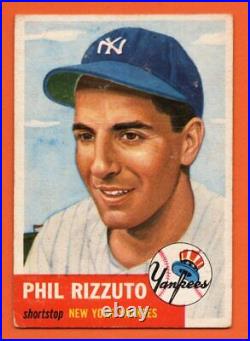 1953 Topps #114 Phil Rizzuto VG-VGEX+ WRINKLE New York Yankees Hall of Fame