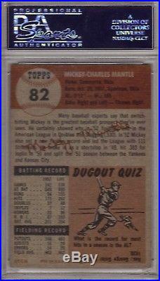 1953 Topps #82 Mantle, SHARP PSA Graded! Please read discription