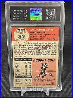 1953 Topps #82 Mickey Mantle New York Yankees HOF GRADED EX+ 5.5 (CENTERED) LOOK