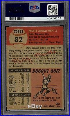 1953 Topps #82 Mickey Mantle New York Yankees HOF PSA 5 EX CENTERED