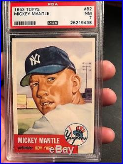 1953 Topps #82 Mickey Mantle PSA 7 NM PWCC-HE Certified High End Yankees