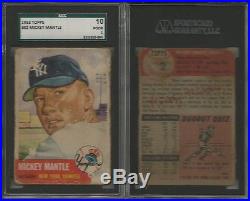 1953 Topps Baseball 168/274 cards set/lot Mickey Mantle #82 SGC High #s Ford @@