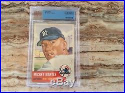 1953 Topps Mickey Mantle #82 Baseball Card bgv authentic