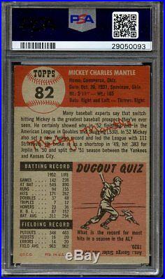 1953 Topps Mickey Mantle #82 Exmt Psa 6