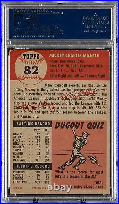 1953 Topps Mickey Mantle #82 Graded PSA 4 HOF New York Yankees