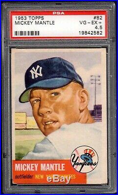 1953 Topps Mickey Mantle #82 PSA 4.5 Incredible Color = Strong Eye Appeal