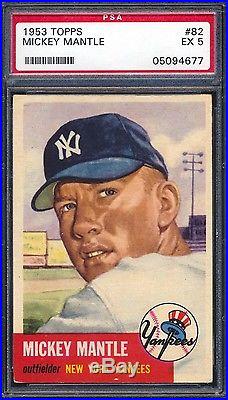 1953 Topps Mickey Mantle #82 PSA 5 CENTERED