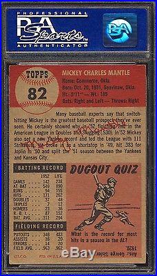 1953 Topps Mickey Mantle #82 PSA 5 CENTERED