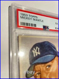 1953 Topps Mickey Mantle New York Yankees #82 PSA EX-MT 6.5