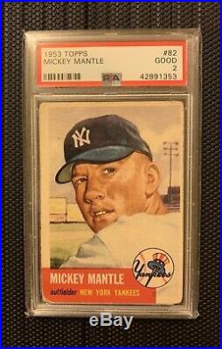 1953 Topps Mickey Mantle PSA 2 New York Yankees HOF