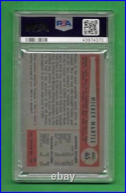 1954 Bowman #65 Mickey Mantle STRONG PSA VG-EX 4 NY Yankees baseball card