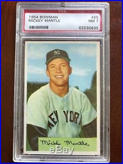 1954 Bowman Mickey Mantle #65 PSA 7 NICELY CENTERED