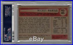 1954 Bowman Mickey Mantle #65 PSA 7 P365
