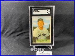 1954 Bowman Mickey Mantle #65 SGC 2 New York Yankees HOF