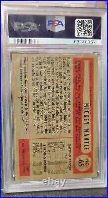 1954 Bowman Mickey Mantle PSA 2 Well Centered New slab