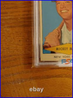 1954 Red Heart Mickey Mantle PSA EX-MT 6 New York Yankees CENTERED NM-MT corners