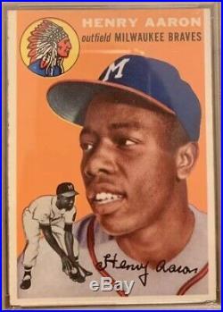 1954 Topps HANK AARON PSA 6 Ex-Mt Rookie Baseball Card Milwaukee Atlanta Braves