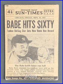 1954 Topps Scoops #41 Babe Ruth PR New York Yankees HOF