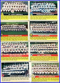 1956 TOPPS COMPLETE SET 342 WithMANTLE, MAYS, AARON, CLEMENTE VERY GOOD-EXCELLENT+