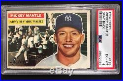1956 Topps #135 Mickey Mantle (HOF) New York Yankees PSA 6 EX-MT Sharp Card