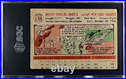 1956 Topps #135 Mickey Mantle SGC 2 Gray Back New York Yankees HOF Baseball Card