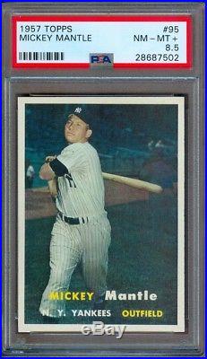 1957 Topps #95 Mickey Mantle Yankees Psa 8.5++