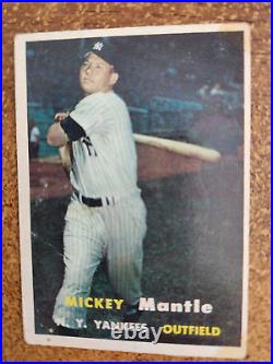 1957 Topps Mickèy Mantle Baseball Card Alex Stern Collection
