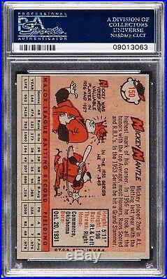 1958 Topps #150 Mickey Mantle Psa 8 Nm-mt