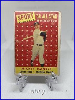 1958 Topps #487 MICKEY MANTLE All Star Card New York Yankees