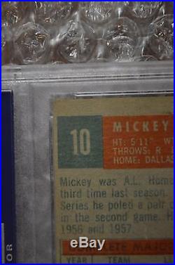 1959 Topps Venezuela/Venezuelan Mickey Mantle #10 PSA GRADED EXTREMELY RARE
