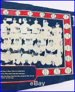 1960 New York Yankees World Series Pennant Mantle Maris Berra Shantz Ford