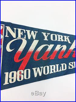 1960 New York Yankees World Series Pennant Mantle Maris Berra Shantz Ford