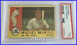 1960 Topps Mickey Mantle HOF PSA 1 PR #350 New York Yankees