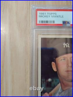 1961 TOPPS MICKEY MANTLE #300 PSA EX5 NEW YORK YANKEES OUTFIELD 4 Great Corners