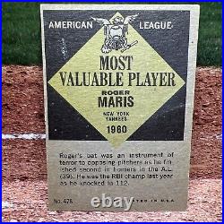 1961 Topps Set-Break #478 Roger Maris MVP New York Yankees