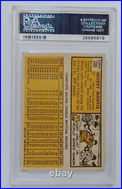 1963 Topps #200 Mickey Mantle New York Yankees HOF PSA 6 LOOKS NICER