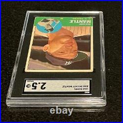 1963 Topps #200 Mickey Mantle SGC 2.5 New York Yankees Legendary Card