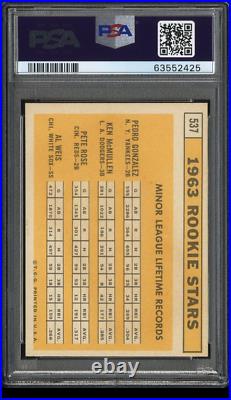 1963 Topps #537 Pete Rose Rookie Card RARE Near Mint PSA 7