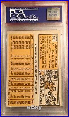 1963 Topps Mickey Mantle #200 Hof Psa 5 Centered & High End Qualities