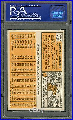 1963 Topps Mickey Mantle Psa 7- Great Color, Centering-hi-end For Grade