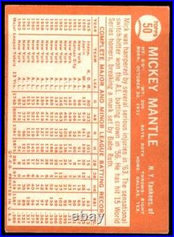 1964 Topps Mickey Mantle VG-EX New York Yankees #50