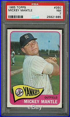 1965 Topps Mickey Mantle Psa 7- Great Color, Centering-hi-end