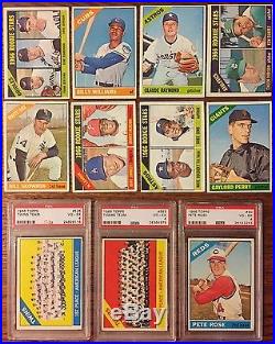 1966 Baseball Topps Set Lot 598/598 VG/EX-EX, Mantle, Mays, Clemente, Aaron