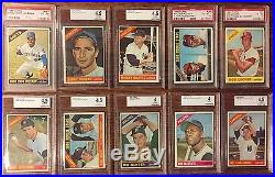 1966 Baseball Topps Set Lot 598/598 VG/EX-EX, Mantle, Mays, Clemente, Aaron