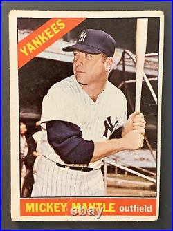 1966 Topps #50 Mickey Mantle Poor New York Yankees HOF