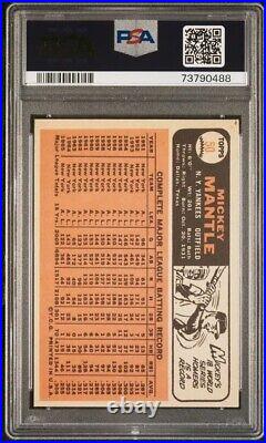 1966 Topps Baseball #50 Mickey Mantle New York Yankees Good PSA 3