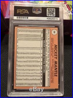 1969 TOPPS MICKEY MANTLE #500 LAST NAME IN YELLOW PSA 7 NM YANKEES New Label