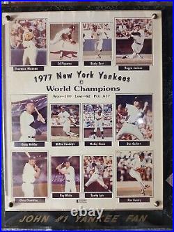 1977 New York Yankees Plaque #15 Thurman Munson official hallmark